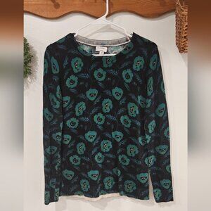 J. Crew Floral Teddie Crew Neck Sweater